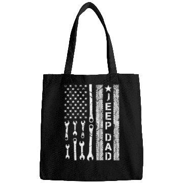 Discover Jeep Dad American Flag Bags