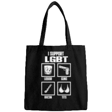 Discover I Support LGBT Liquor Guns Bacon Tits Funny Gift Bags