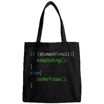 Discover Funny Code Order Pizza For Programing Bags