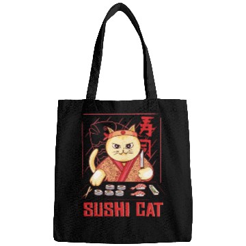 Discover Funny Sushi Cat Design Bags