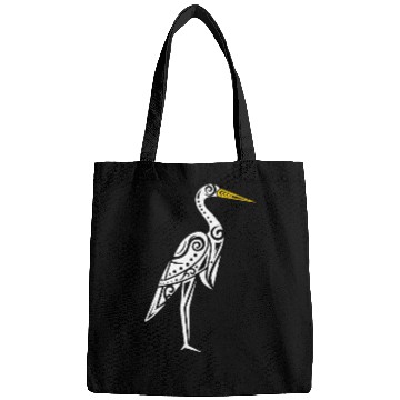 Discover Maori Kotuku White Heron Polynesian T Tattoo Bags