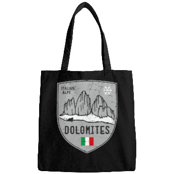 Discover Dolomites Italy Emblem Bags