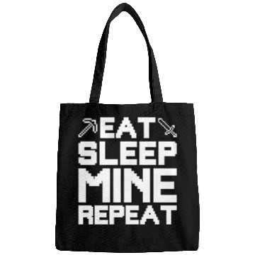 Discover Maincraft Eat Sleep Mine Repeat Bags