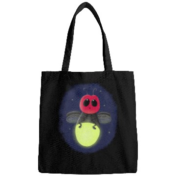 Discover Cute lightning bug firefly cartoon illustration Bags