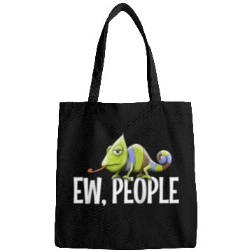 Discover Grumpy Chameleon Lovers Sarcastic Joke Ew People Bags