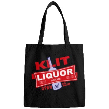 Discover KLIT Liquor parody logo Bags