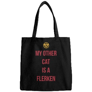 Discover Captain Marvel My Other Cat Is A Flerken Bold Logo Bags