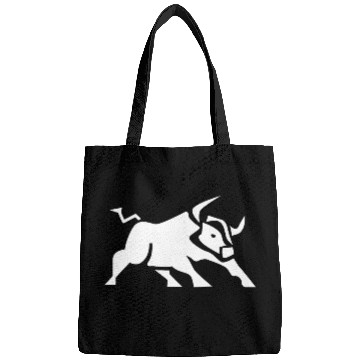 Discover Charging Bull Icon White Bags