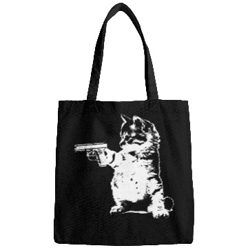 Discover Gun Kitty Funny Cat Bags