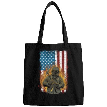 Discover Firefighter Fire Department Thin Red Line Fireman Bags