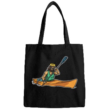 Discover Cool Jesus Rowing Kayak Paddling Gift Idea Bags