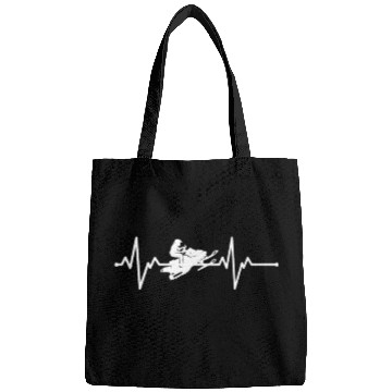 Discover Cool Heartbeat Snowmobile Gift Idea Bags
