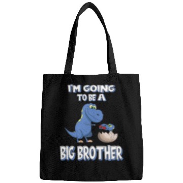Discover I'm Going To Be A Big Brother Dinosaur Bags