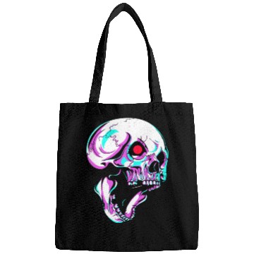 Discover Skull Robot With Red Blinking Eye Cyborg Bags