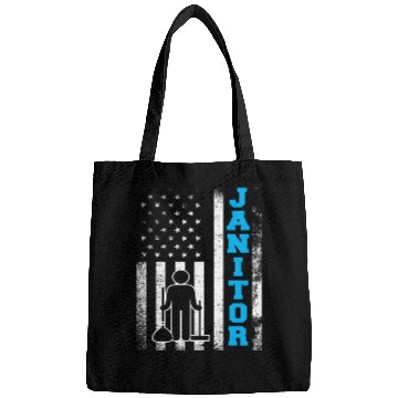 Discover Janitor School Custodian Cleaner Janitors US Flag Bags