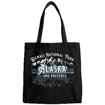 Discover Denali National Park Alaska Ak Usa Moose Souvenir Bags