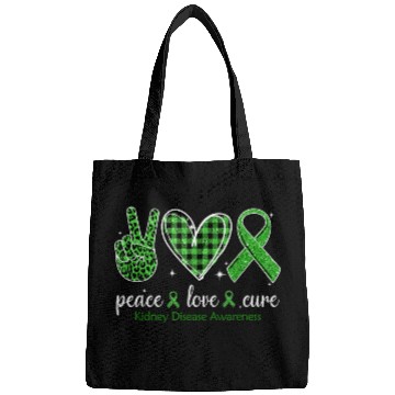 Discover Hand Sign Peace Love Cure Kidney Disease Bags