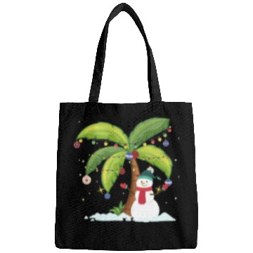 Discover Christmas Palm Tree And Snowman Bags