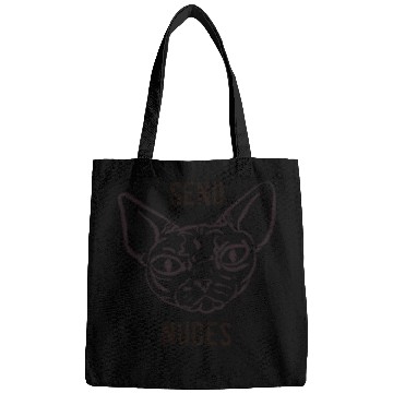 Discover Grumpy Hairless Sphynx Cat - Send Nudes - Funny Qu Bags