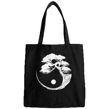 Discover Bonsai Tree Black White Yin Yang Zen Buddhist Bags