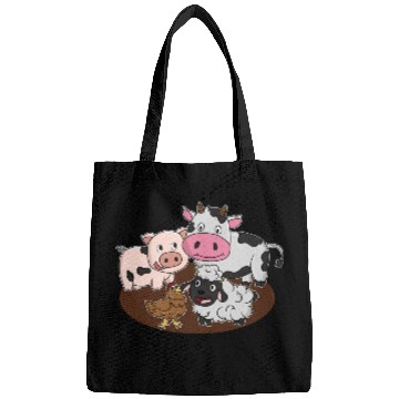 Discover Farm Animals Pig Cow Chicken Sheep Bags