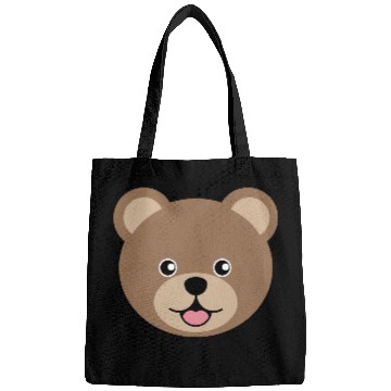 Discover Cute Brown Teddy Bear Face Bags
