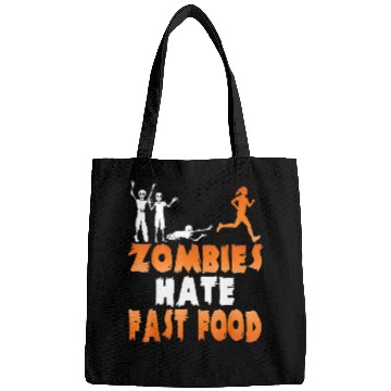 Discover Zombies Hate Fast Food Funny Halloween Running Bags