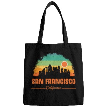 Discover San Francisco California Vintage Retro Stripe Bags
