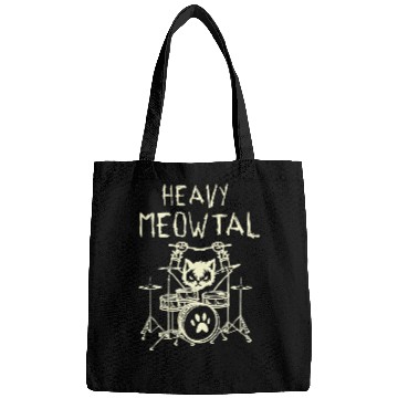 Discover Heavy Meowtal Cat Metal Music Gift Idea Bags