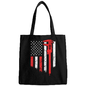 Discover Funny USA Flag CNC Mechanic Tools Machinist Gift Bags