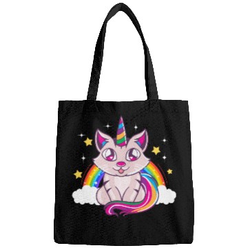 Discover Cute & Funny Unicorn Cat Rainbow Kitty Magical Bags