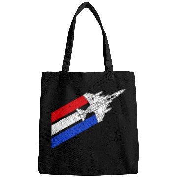 Discover F-4 Phantom Vintage USA Contrails Red White Blue Bags