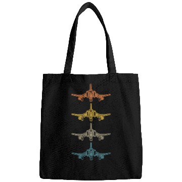 Discover Retro F-4 Phantom Fighter Jet Vintage F4 Airplane Bags