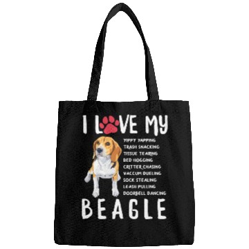 Discover I Love My Beagle Bags