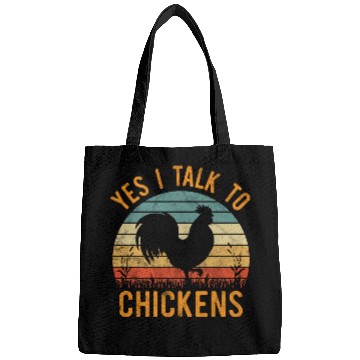 Discover Yes I Talk To Chickens Funny Chicken Farm Farmer Bags