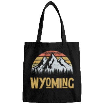 Discover Vintage Retro Wy Wyoming Us Mountain State Bags