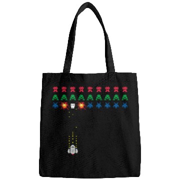 Discover Space Invader 8 bits old school game Bags
