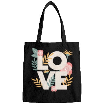 Discover Love Love Pattern Beautiful Flowers Bags