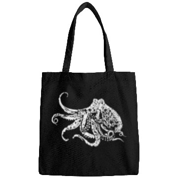 Discover octopus white Bags