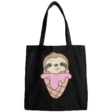 Discover Sloth Pink Ice Cream Waffle Cute Animals For Kids Bags