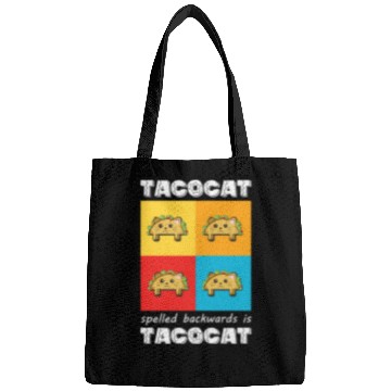 Discover Funny Taco Cat Tacocat Spelled Backwards Palindrom Bags