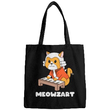 Discover Meowzart Kitty Piano Funny Cat Pun Classical Music Bags
