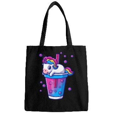 Discover Boba Tea Bubble Tea Cute Kawaii Unicorn Bisexual Bags