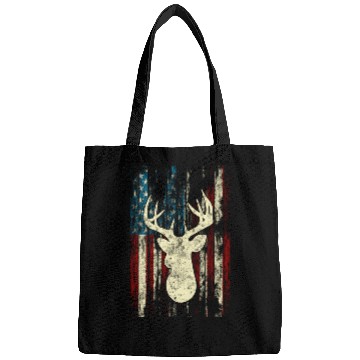 Discover Distressed Patriotic Deer Hunting American Flag Bags