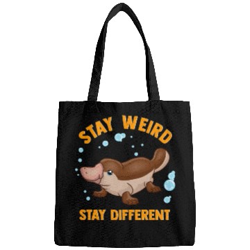 Discover Funny Stay Weird Stay Different Cute Platypus Bags