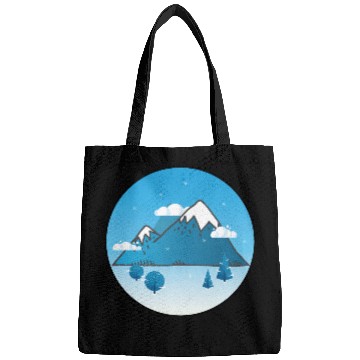 Discover Snowy Blue Aesthetic Bags