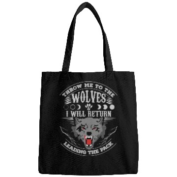 Discover Grey Wolf Pack Attitude Quote Bags
