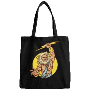 Discover Comic - God Zeus Lightning - bright Bags