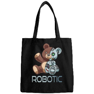 Discover Funny Bear Robot Robotic Cuddling Cyborg Bags