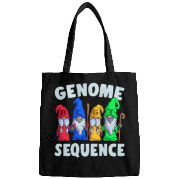 Discover Genome Sequence Funny Gnome Biology Science Pun Bags